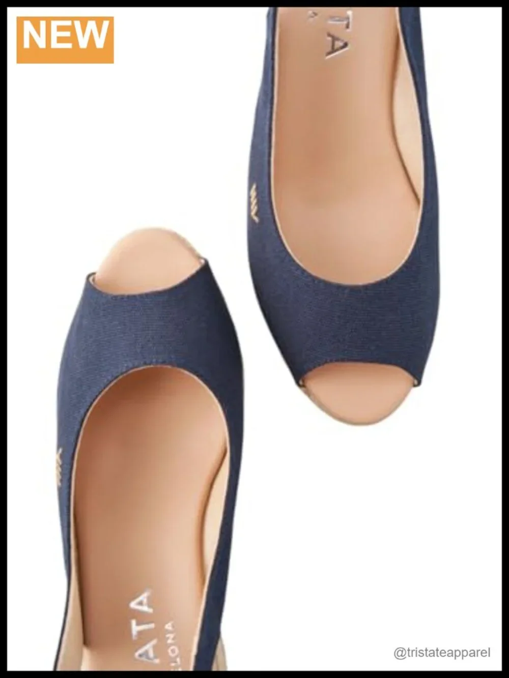 Canvas Slingback Wedge Sandals with Ankle Strap, 2.5